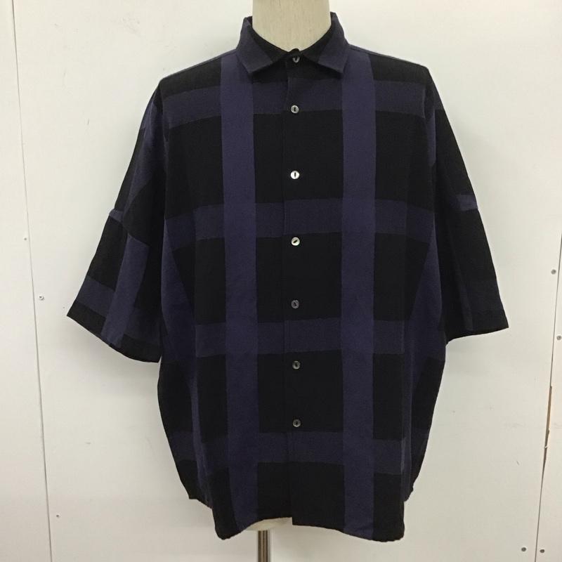シャリーフ SHAREEF シャツ、ブラウス 半袖 半袖シャツ チェックシャツ カジュアルシャツ 1 チェック 黒 / ブラック / X 紺 / ネイビー /  メンズ USED 古着 中古 10111651