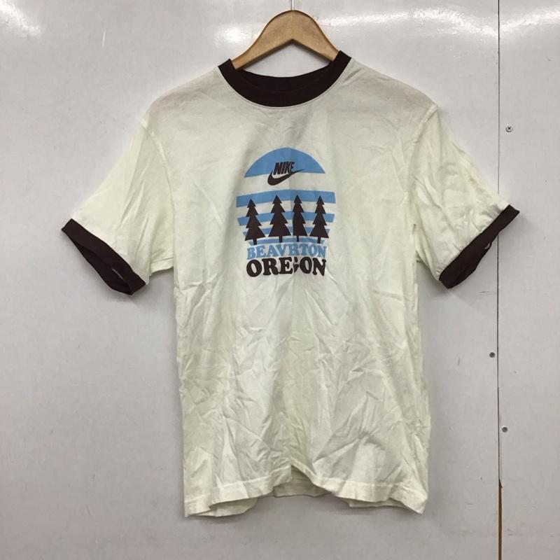 ナイキ NIKE Tシャツ 半袖 半袖カットソー プリントTシャツ クルーネックカットソー M プリント 白 / ホワイト /  メンズ USED 古着 中古 10149510