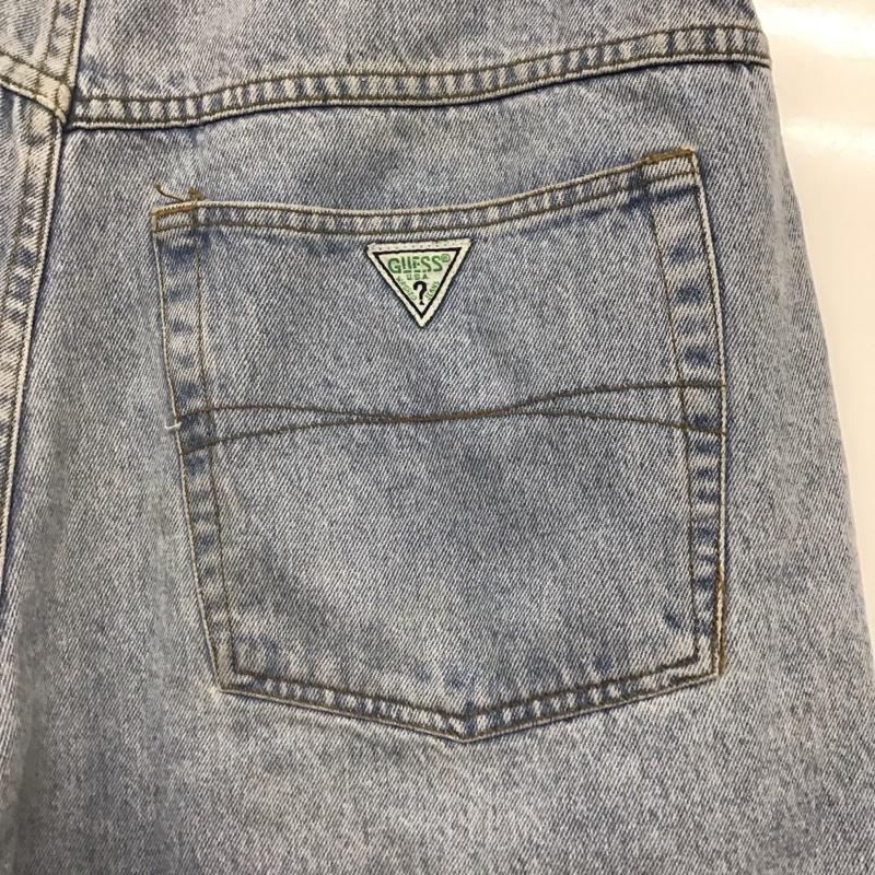 ゲス Guess パンツ デニム、ジーンズ デニムパンツ ワイドパンツ カジュアルパンツ 34 ロゴ、文字 インディゴ / インディゴ /  メンズ USED 古着 中古 10146178