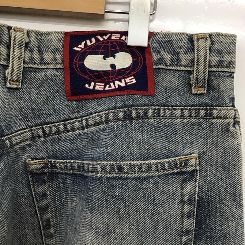 ウーウェア WU-WEAR パンツ デニム、ジーンズ デニムパンツ ワイドパンツ カジュアルパンツ 36 無地 インディゴ / インディゴ /  メンズ USED 古着 中古 10148106