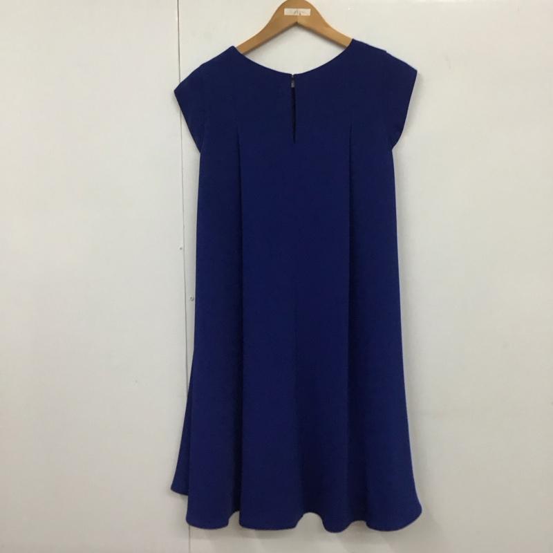 ユナイテッドアローズ UNITED ARROWS ワンピース ミニスカート 1526-672-2794 フレンチスリーブワンピース 36 無地 青 / ブルー /  レディース USED 古着 中古 10131815