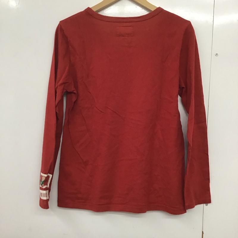 ピンクハウス PINK HOUSE Tシャツ 長袖 L 無地 赤 / レッド /  レディース USED 古着 中古 10143386