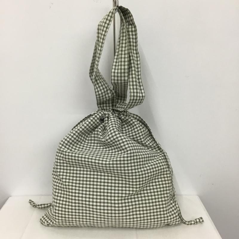 アコモデ ACCOMMODE トートバッグ トートバッグ LOONEY TUNES ギンガムチェック 巾着 キャラクター カーキ / カーキ /  レディース USED 古着 中古 10140620