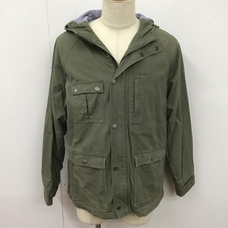 エルエルビーン L.L.Bean ジャケット、上着 ジャケット、ブレザー 7C045 マウンテンパーカー コットン M ロゴ、文字 カーキ / カーキ /  メンズ USED 古着 中古 10123519