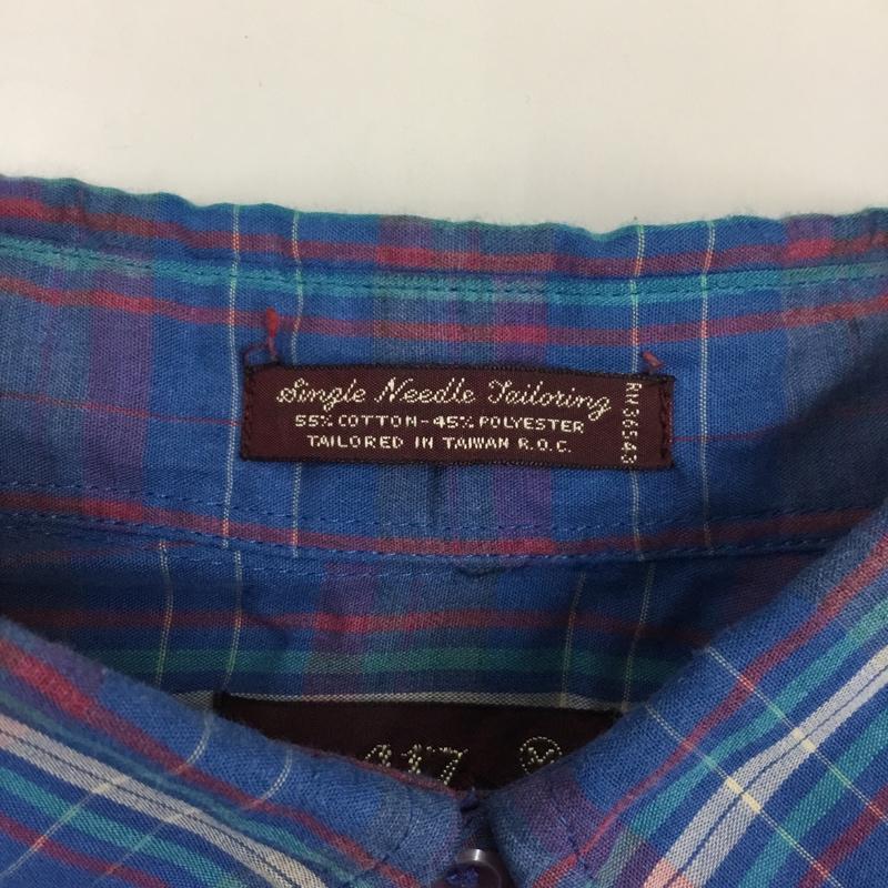 ウ゛ァンヒューゼン VANHEUSEN シャツ、ブラウス 長袖 ボタンダウン M チェック マルチカラー / マルチカラー /  メンズ USED 古着 中古 10109623