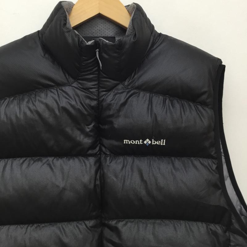 モンベル mont-bell ジャケット、上着 ダウンベスト 371319902 L ロゴ、文字 黒 / ブラック /  メンズ USED 古着 中古 10141349