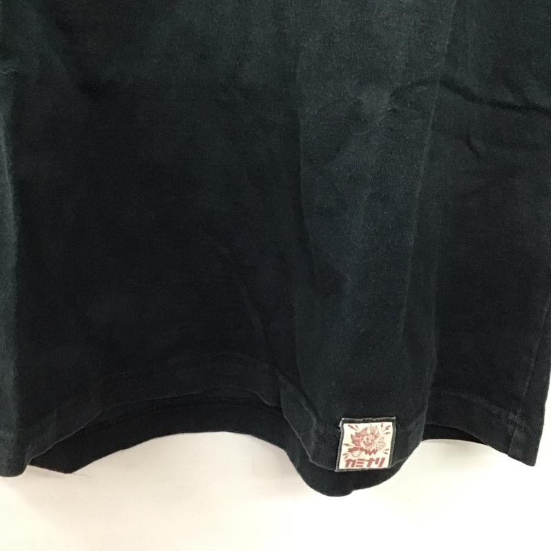 カミナリ KAMINARI Tシャツ 半袖 半袖カットソー プリントTシャツ クルーネックカットソー ted company ロゴ、文字 ダークグレー / ダークグレー /  メンズ USED 古着 中古 10150287