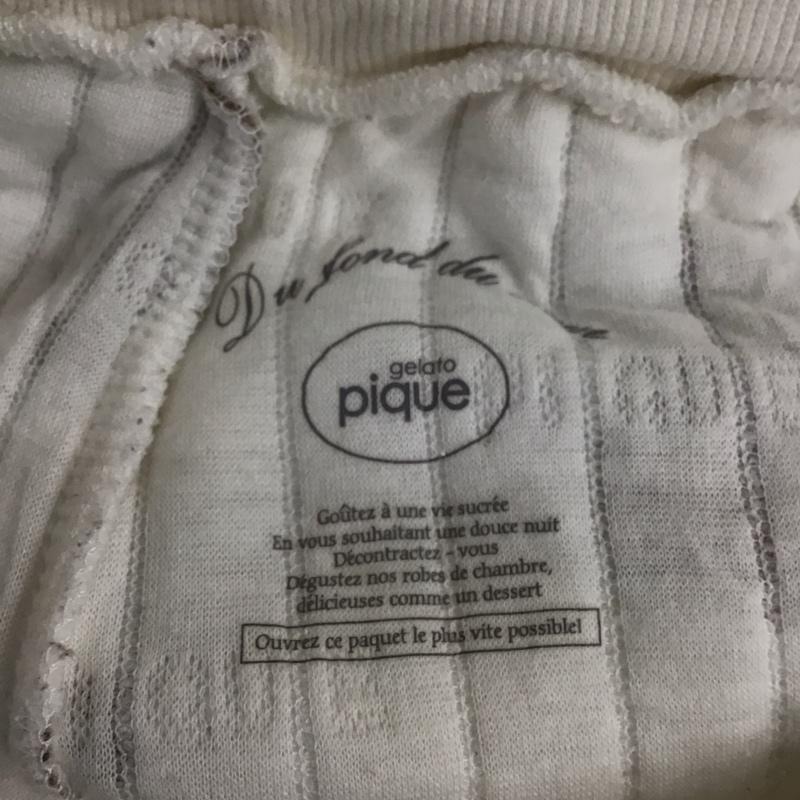 ジェラートピケ gelato pique ボトムス ボトムス PWCP215281 ベア柄キルトロングパンツ イージーパンツ くま 総柄 アイボリー / アイボリー /  レディース USED 古着 中古 10108928