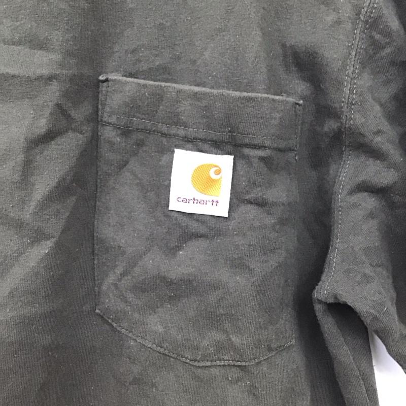 カーハート Carhartt Tシャツ 半袖 TK4612-M RELAXED FIT バックプリント S ロゴ、文字 ダークブラウン / ダークブラウン /  メンズ USED 古着 中古 10117753