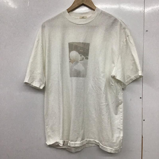 アワサ awasa Tシャツ 半袖 半袖カットソー プリントTシャツ クルーネックカットソー 3 プリント 白 / ホワイト /  メンズ USED 古着 中古 10151032