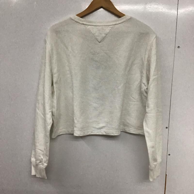 トミー ジーンズ TOMMY JEANS トレーナー 長袖 M ロゴ、文字 白 / ホワイト /  レディース USED 古着 中古 10133790