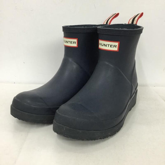 ハンター HUNTER 長靴、レインシューズ 長靴、レインシューズ WFS2020RMA ORIGINAL PLAY BOOT SHORT UK4 US：6 ロゴ、文字 紺 / ネイビー /  レディース USED 古着 中古 10148414