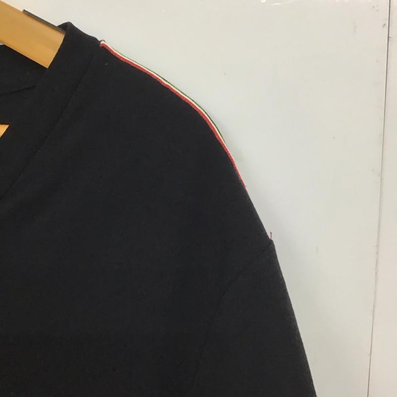 ドルチェアンドガッバーナ DOLCE&GABBANA Tシャツ 半袖 半袖カットソー プリントTシャツ Vネックカットソー XL 無地 黒 / ブラック /  メンズ USED 古着 中古 10148251