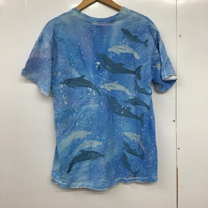 古着 USED Tシャツ 半袖 半袖カットソー プリントTシャツ クルーネックカットソー L プリント 水色 / ライトブルー /  メンズ USED 古着 中古 10147385