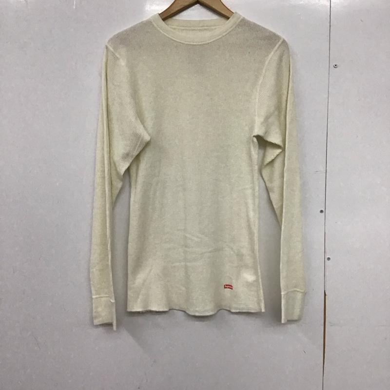 シュプリーム Supreme カットソー 長袖 Hanes ワッフルTシャツ 長袖カットソー S 無地 アイボリー / アイボリー /  メンズ USED 古着 中古 10147586