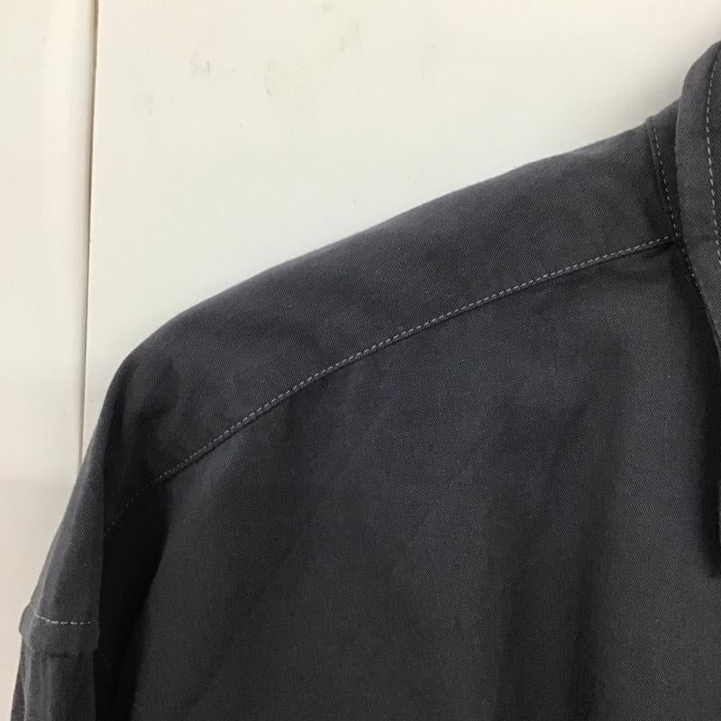 ニコアンド niko and... シャツ、ブラウス 長袖 L 無地 チャコールグレー / チャコールグレー /  メンズ USED 古着 中古 10130157