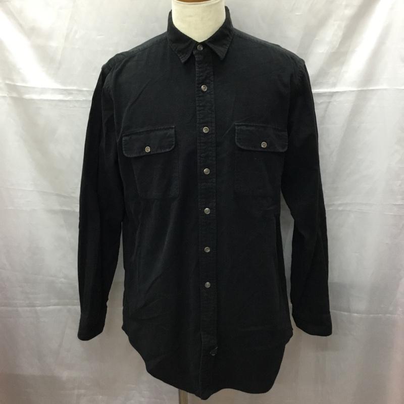 ラルフローレン RALPHLAUREN シャツ、ブラウス 長袖 80年代 POLO COUNTRY L 無地 黒 / ブラック /  メンズ USED 古着 中古 10112375