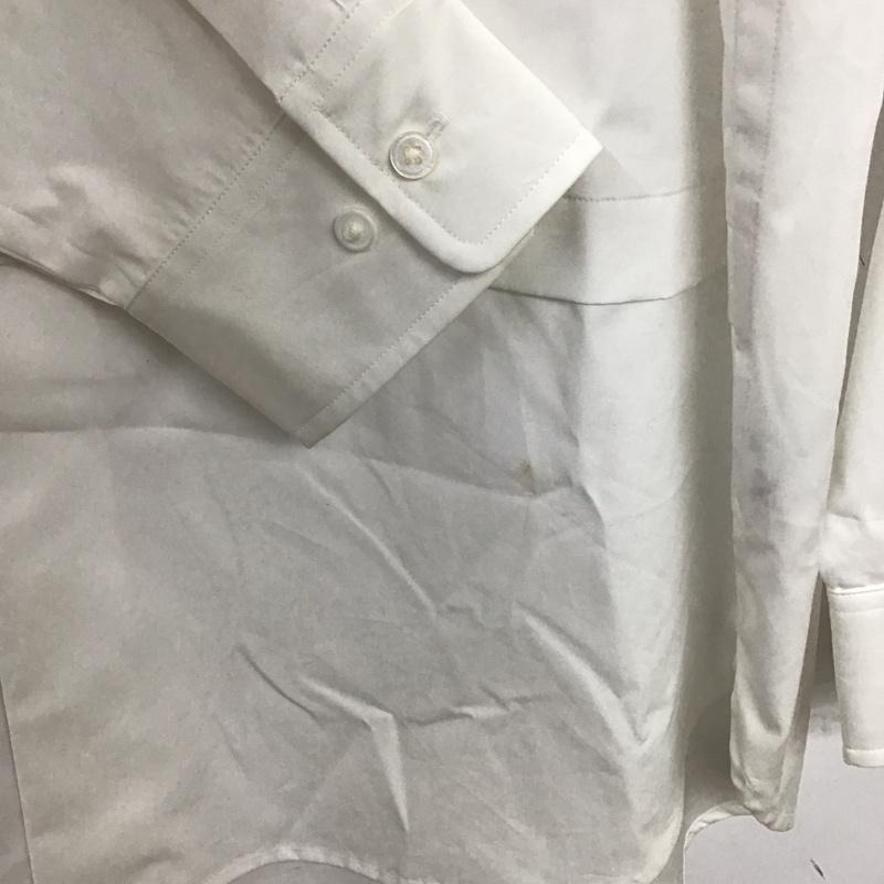 ユニクロ UNIQLO シャツ、ブラウス 長袖 331-436112 スーピマコットンシャツ 長袖シャツ L 無地 白 / ホワイト /  メンズ USED 古着 中古 10148817