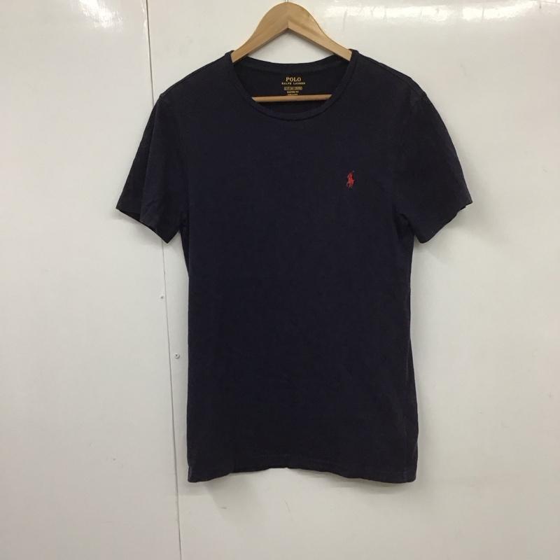 ポロラルフローレン POLO RALPH LAUREN Tシャツ 半袖 半袖カットソー プリントTシャツ クルーネックカットソー S ロゴ、文字 紺 / ネイビー /  メンズ USED 古着 中古 10130732