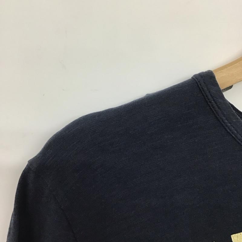 ジョンソン モータース Johnson Motors Inc. Tシャツ 半袖 半袖カットソー プリントTシャツ クルーネックカットソー M ロゴ、文字 紺 / ネイビー /  メンズ USED 古着 中古 10132354