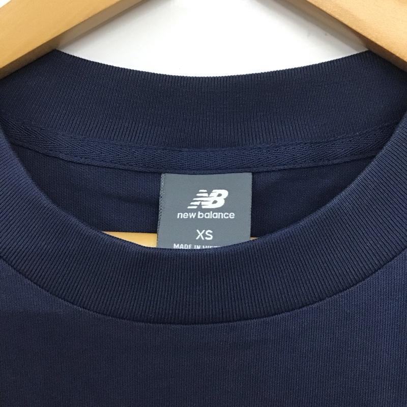 ニューバランス New Balance Tシャツ 半袖 半袖カットソー プリントTシャツ クルーネックカットソー XS プリント 紺 / ネイビー /  メンズ USED 古着 中古 10132292