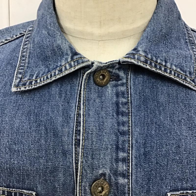 ネペンテス NEPENTHES シャツ、ブラウス 長袖 長袖シャツ デニムシャツ カジュアルシャツ カラーシャツ hoggs m-35タイプ S 無地 インディゴ / インディゴ /  メンズ USED 古着 中古 10120638