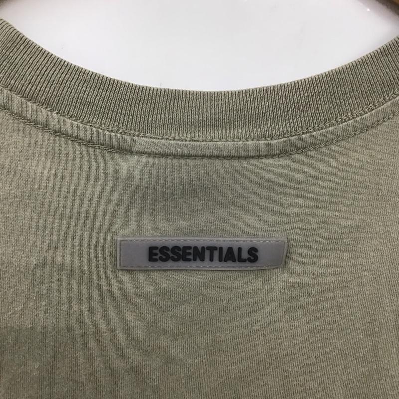 エッセンシャルズ ESSENTIALS Tシャツ 半袖 L ロゴ、文字 ベージュ / ベージュ /  メンズ USED 古着 中古 10134904