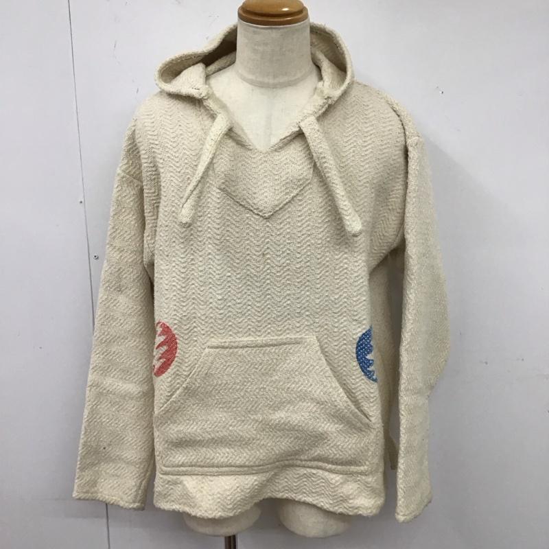 古着 USED パーカー 長袖 メキシカンパーカー ラグジャケット ラグパーカー L ワンポイント アイボリー / アイボリー /  メンズ USED 古着 中古 10122987