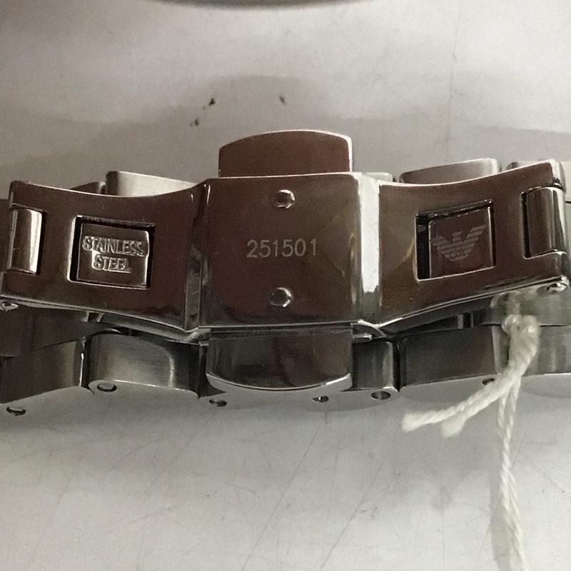 エンポリオアルマーニ EMPORIO ARMANI 腕時計 アナログ（クォーツ式） AR-5099 ロゴ、文字 銀 / シルバー /  メンズ USED 古着 中古 10134058