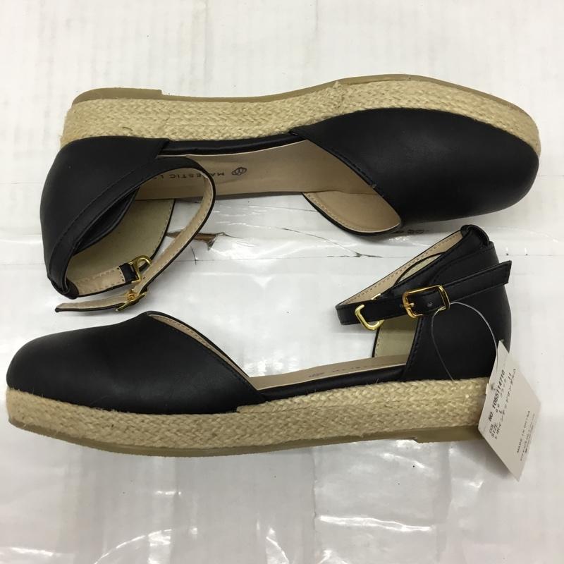 マジェスティックレゴン MAJESTIC LEGON サンダル サンダル 1055114710 ストラップ ポインテッドサンダル L 無地 黒 / ブラック /  レディース USED 古着 中古 10119663