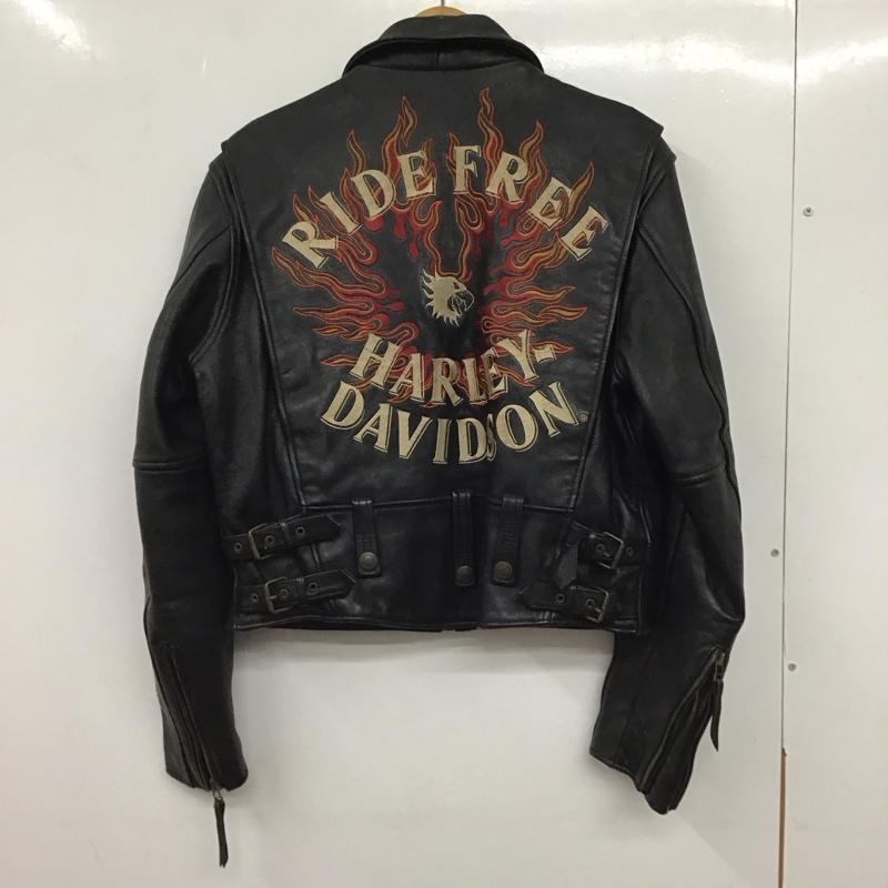 ハーレーダビッドソン Harley-Davidson ジャケット、上着 ジャケット、ブレザー レザージャケット ジップアップジャケット アウター ライダースジャケット M ロゴ、文字 黒 / ブラック /  メンズ USED 古着 中古 10137529