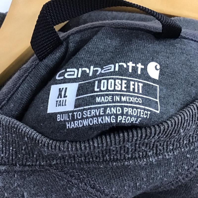 カーハート Carhartt トレーナー 長袖 長袖トレーナー スウェット クルーネック プルオーバー XL ロゴ、文字 灰 / グレー /  メンズ USED 古着 中古 10138200