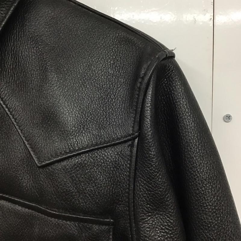 古着 USED シャツ、ブラウス 長袖 長袖レザーシャツ カラーシャツ フロントボタン 無地 黒 / ブラック /  メンズ USED 古着 中古 10142964