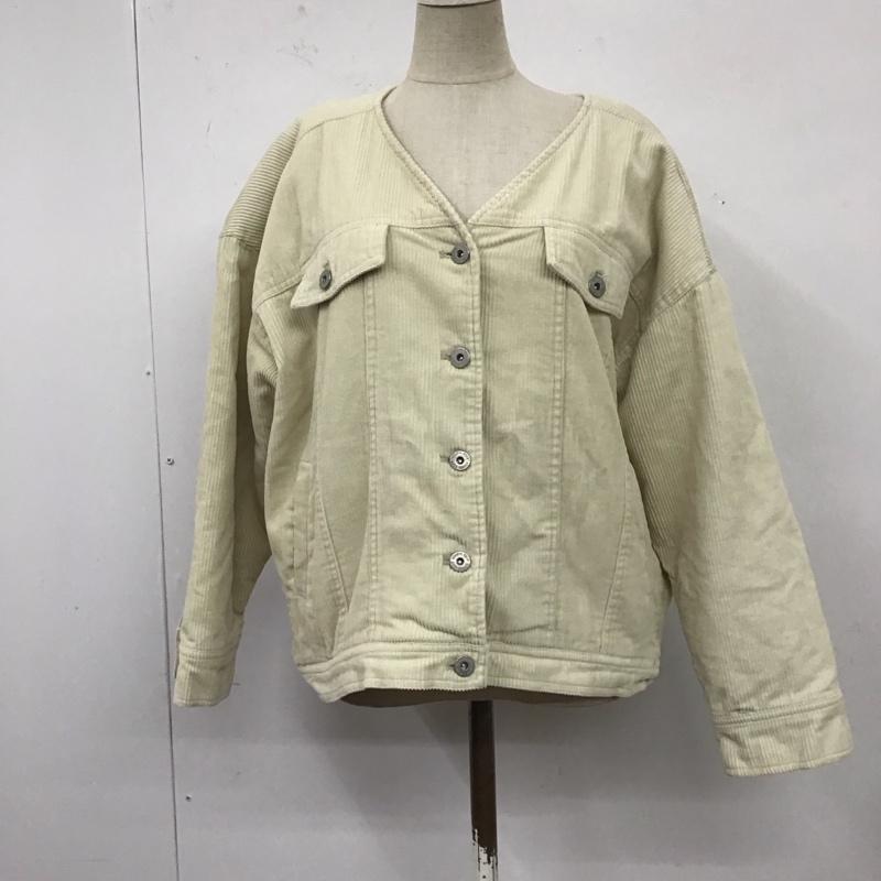 スタディオクリップ studio CLIP ジャケット、上着 ジャケット、ブレザー FL181001-1 コーデュロイ 裏ボア ノーカラー M 無地 アイボリー / アイボリー /  レディース USED 古着 中古 10120849