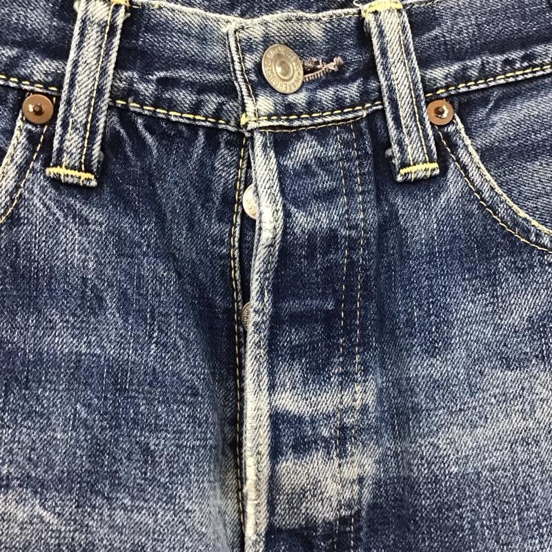 ウエアハウス WAREHOUSE パンツ デニム、ジーンズ デニムパンツ ストレートパンツ ワイドパンツ ダメージ加工 30インチ 無地 インディゴ / インディゴ /  メンズ USED 古着 中古 10109943