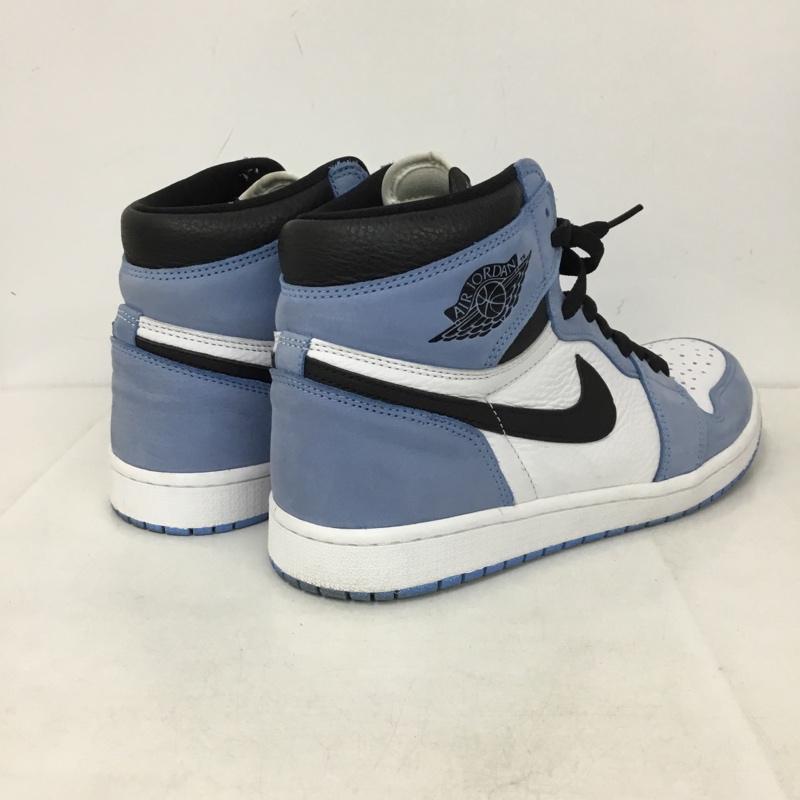 ナイキ NIKE スニーカー スニーカー 555088 134 AIR JORDAN 1 RETRO HIGH OG 28cm 箱有 28.0cm ロゴ、文字 白 / ホワイト / X 黒 / ブラック / X 水色 / ライトブルー /  メンズ USED 古着 中古 10145596