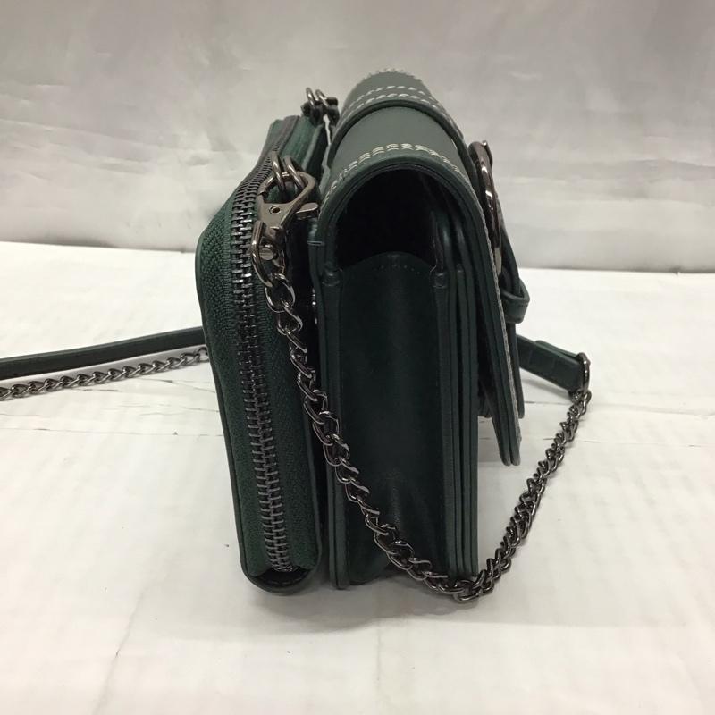 アズールバイマウジー AZUL BY MOUSSY ショルダーバッグ ショルダーバッグ チェーンベルト 財布 ウォレットバッグ 無地 緑 / グリーン /  レディース USED 古着 中古 10115661