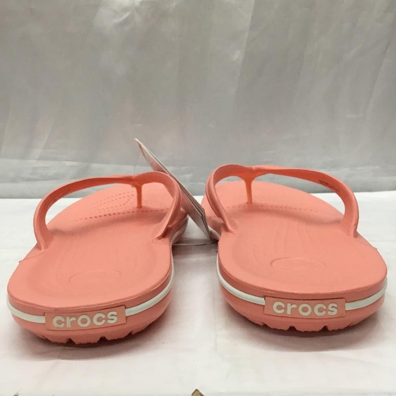 クロックス crocs サンダル サンダル 11033-6KP Crocband Flip 23cm ビーチサンダル 23.0cm ワンポイント 桃 / ピンク /  レディース USED 古着 中古 10110654