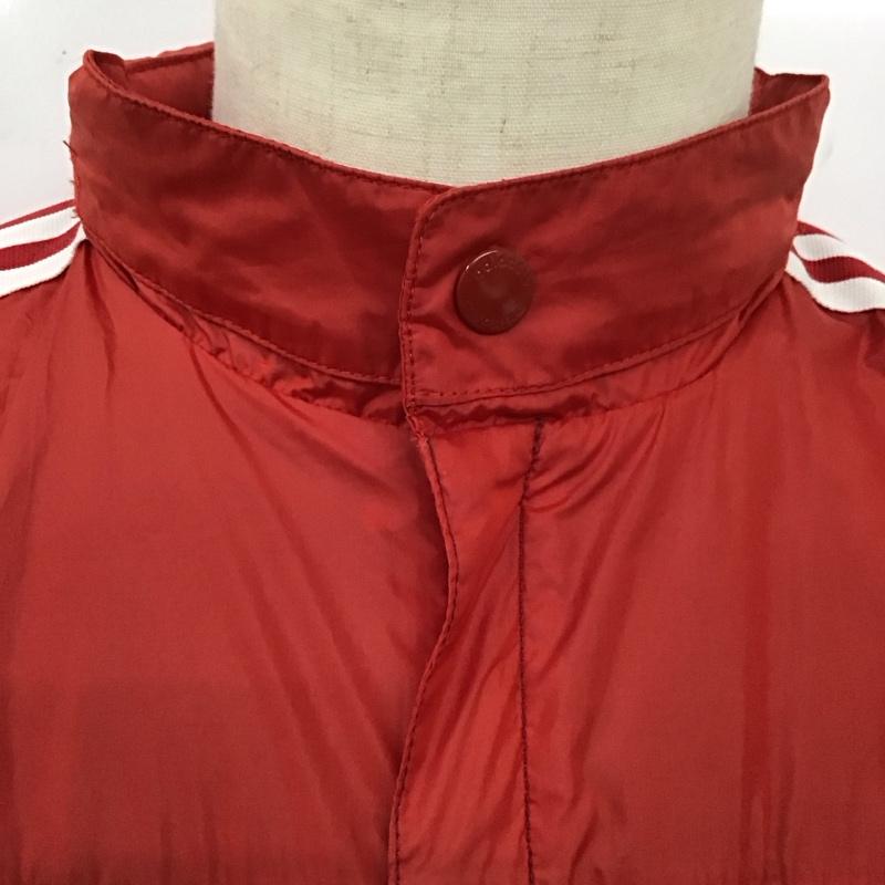 アディダス adidas ジャケット、上着 ジャンパー、ブルゾン ジップアップジャケット ナイロンジャケット アウター ロゴ、文字 赤 / レッド /  メンズ USED 古着 中古 10125006