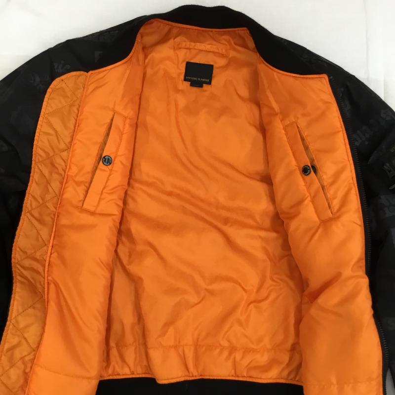 ヒステリックグラマー HYSTERIC GLAMOUR ジャケット、上着 ジャンパー、ブルゾン MA-1 プリマロフト　フライトジャケット L 総柄 黒 / ブラック /  メンズ USED 古着 中古 10135124