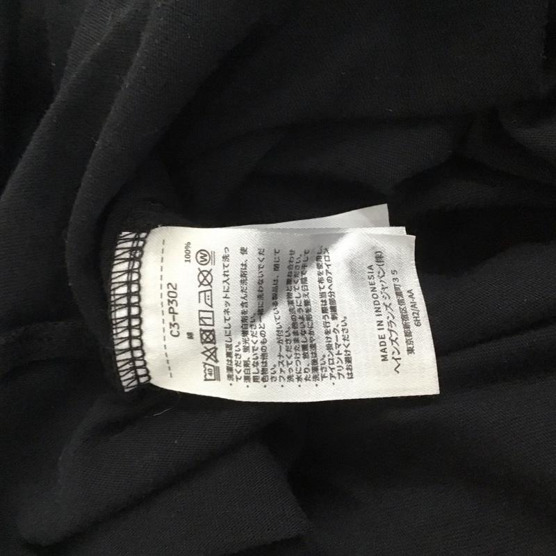 チャンピオン Champion Tシャツ 半袖 c3-p302 ベーシックTシャツ ロゴ プリントTシャツ 半袖カットソー L ロゴ、文字 黒 / ブラック /  メンズ USED 古着 中古 10112999