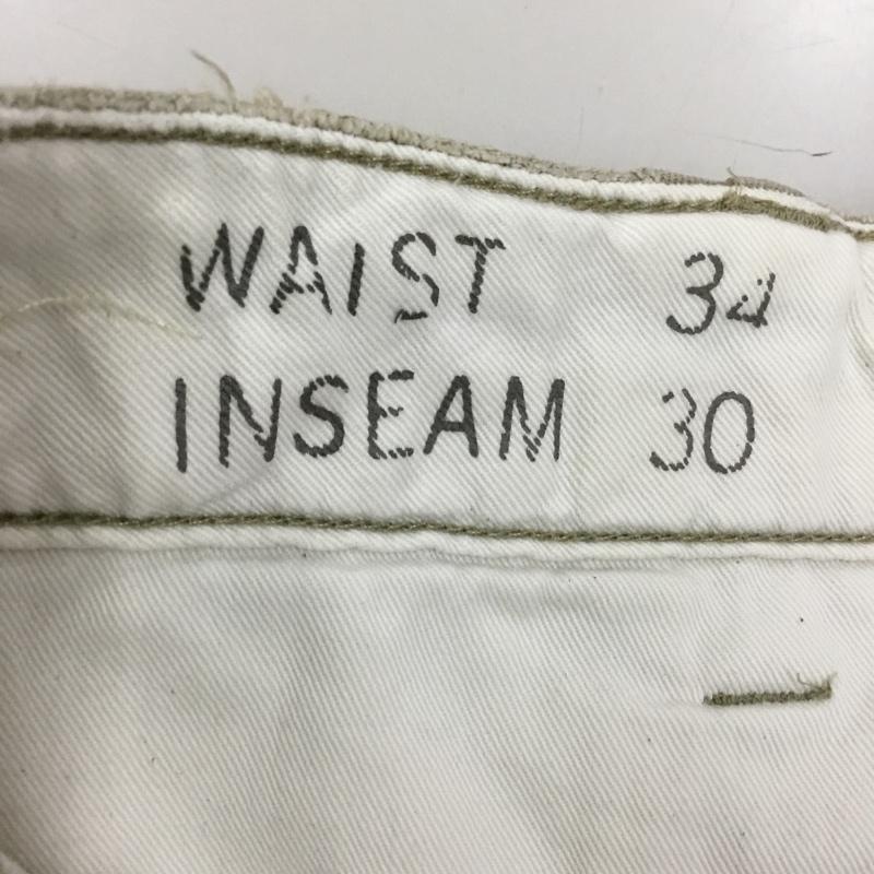 ダブルアールエル RRL パンツ チノパン チノパン カジュアルパンツ ワイドパンツ ストレートパンツ ダメージ加工 34 無地 ベージュ / ベージュ /  メンズ USED 古着 中古 10114838