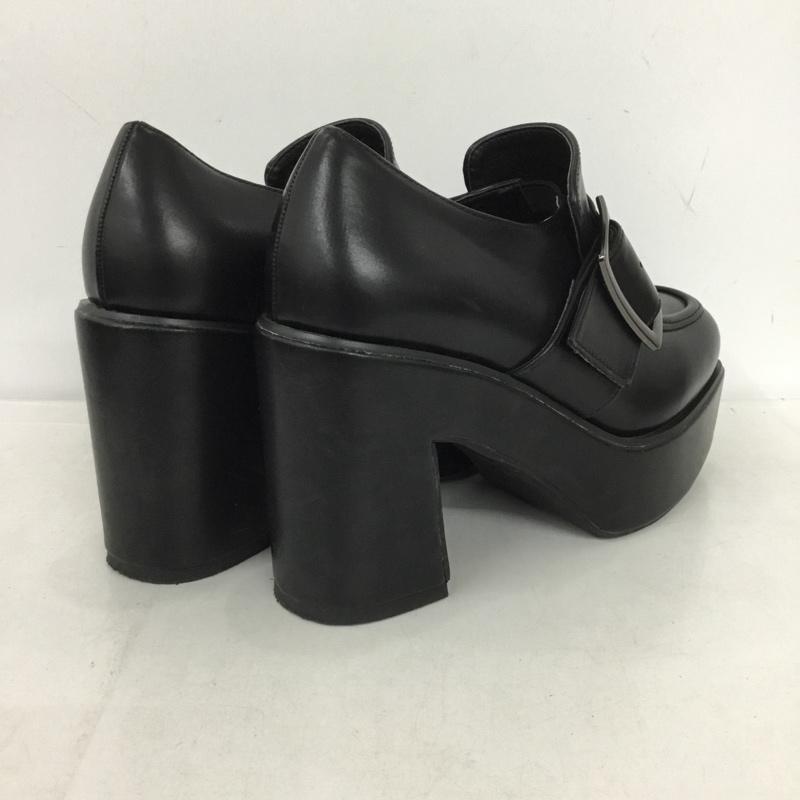 アズールバイマウジー AZUL BY MOUSSY ローファー ローファー 厚底ローファー ヒール M 無地 黒 / ブラック /  レディース USED 古着 中古 10151278