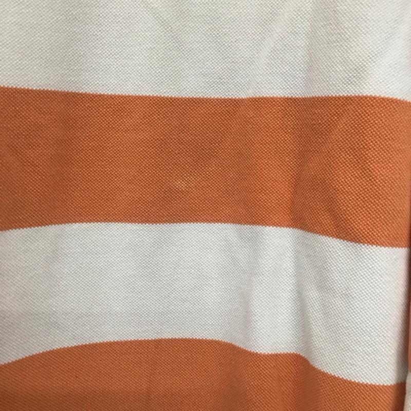 ポロバイラルフローレン Polo by RALPH LAUREN トレーナー 長袖 長袖トレーナー スウェット クルーネック プルオーバー S ボーダー柄 白 / ホワイト / X 橙 / オレンジ /  メンズ USED 古着 中古 10142383