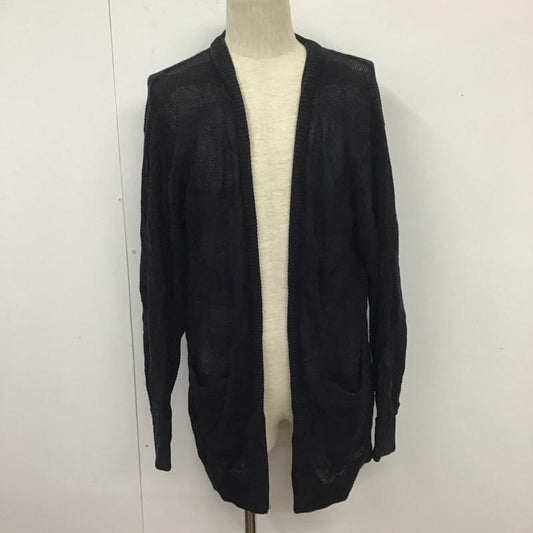 アズールバイマウジー AZUL BY MOUSSY カーディガン 長袖 長袖カーディガン 長袖カットソー ノーカラージャケット 前開カーディガン 無地 紺 / ネイビー /  メンズ USED 古着 中古 10110432