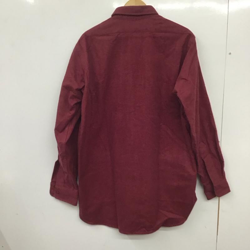 エルエルビーン L.L.Bean シャツ、ブラウス 長袖 長袖シャツ 無地シャツ カラーシャツ ロゴ、文字 えんじ / ワインレッド /  メンズ USED 古着 中古 10135906