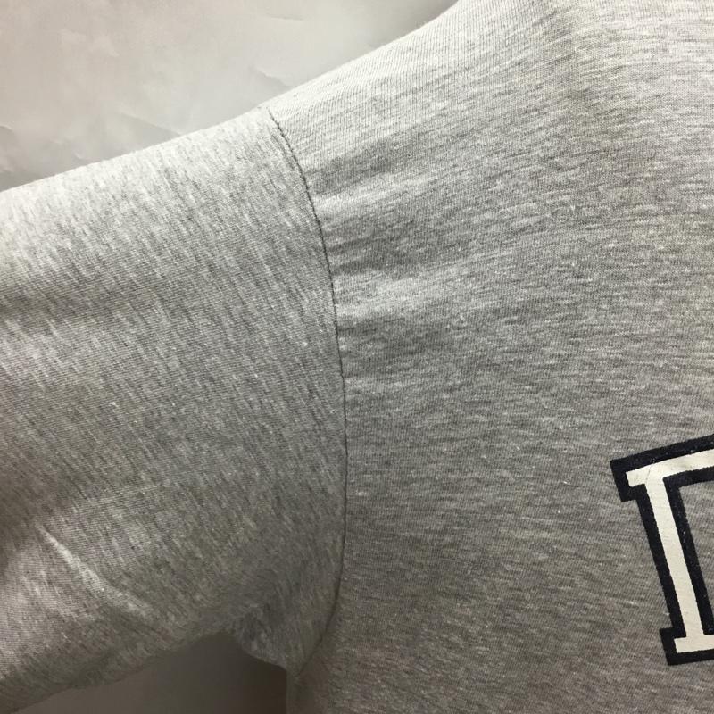 ダナキャランジーンズ DKNYJEANS Tシャツ 半袖 半袖カットソー プリントTシャツ クルーネックカットソー 90s プリント 灰 / グレー /  メンズ USED 古着 中古 10116733