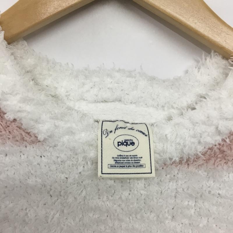 ジェラートピケ gelato pique ワンピース ひざ丈スカート PWN0215034 ボアワンピース ルームウェア 長袖 ONE SIZE ボーダー柄 マルチカラー / マルチカラー /  レディース USED 古着 中古 10144680