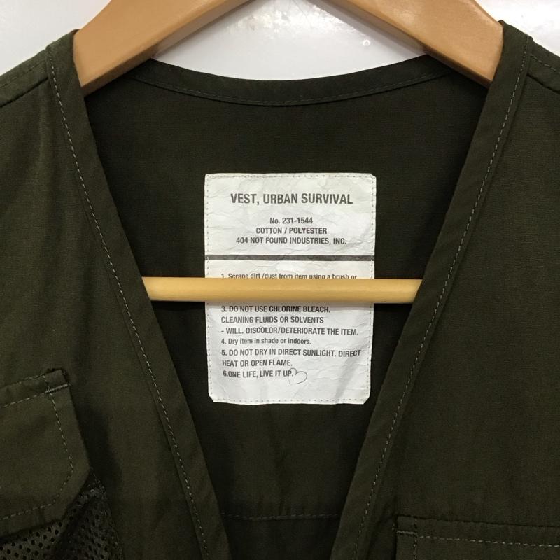 フリークスストア FREAK S STORE ベスト ベスト ジップアップベスト ミリタリーベスト L 無地 カーキ / カーキ /  メンズ USED 古着 中古 10140713