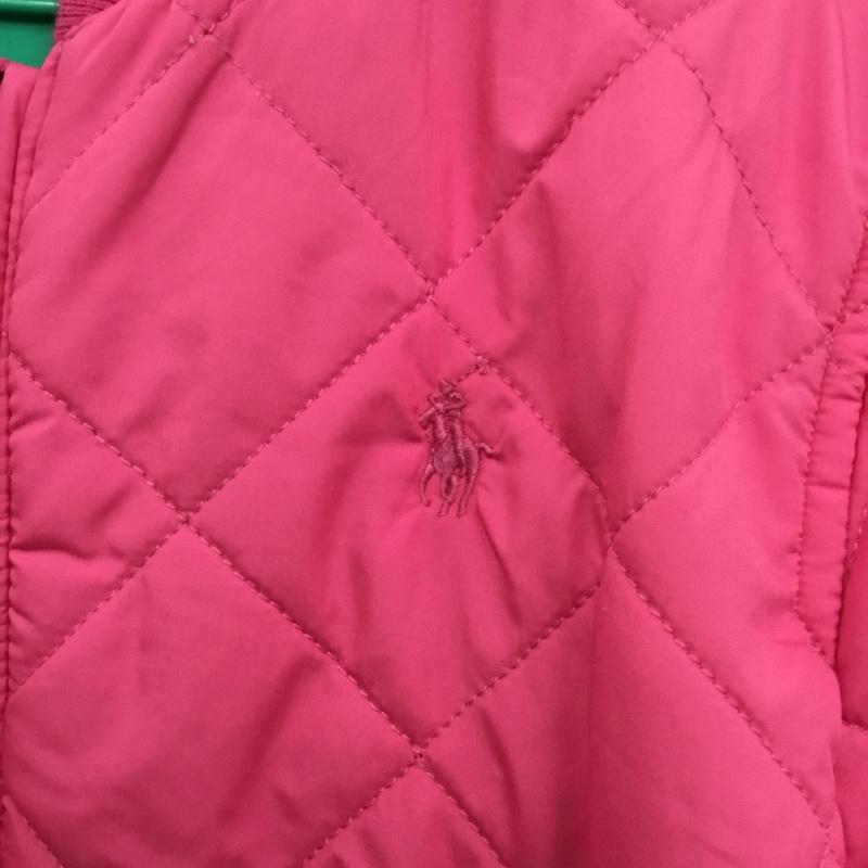 ポロラルフローレン POLO RALPH LAUREN ジャケット、上着 ジャンパー、ブルゾン ジップアップジャケット ジャンパー キルティングジャケット カジュアルジャケット M ロゴ、文字 桃 / ピンク /  ガールズ USED 古着 中古 10116535
